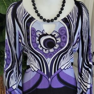 Cyrus long sleeve shades of purple sweater Size L